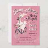 Lama Momma babyshower uitnodigingen (Voorkant)
