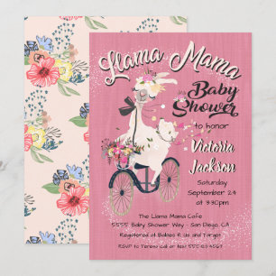 Lama Momma babyshower uitnodigingen