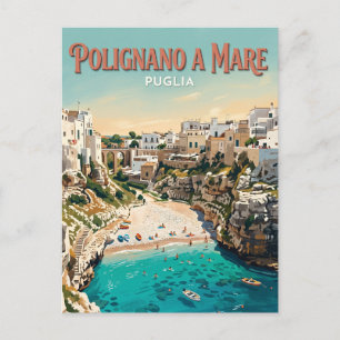 Lama Monachile Polignano a Mare Italië Briefkaart