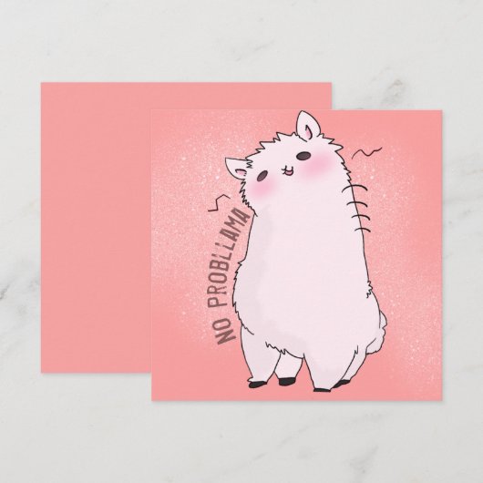 Lama Notitiekaart (Voorkant / Achterkant)