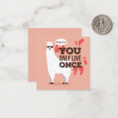 Lama Notitiekaartje (Voorkant / Achterkant in situ)