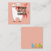 Lama Notitiekaartje (Voorkant / Achterkant)