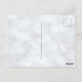 Lama op Silver Bokeh & Icy Blue Bewaar de datum Briefkaart (Achterkant)