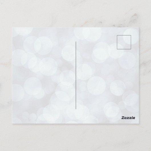 Lama op Silver Bokeh & Icy Blue Bewaar de datum Briefkaart (Achterkant)