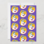 Lama Paars Blauw Geel Kleurrijk Verjaardagsfeestje Kaart (Achterkant)