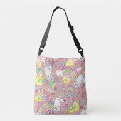 lama patroon 3 crossbody tas (Achterkant)