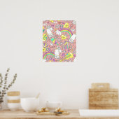 lama patroon 3 poster (Keuken)