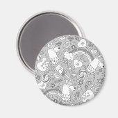lama patroon 4 magneet (Voorkant / Achterkant)