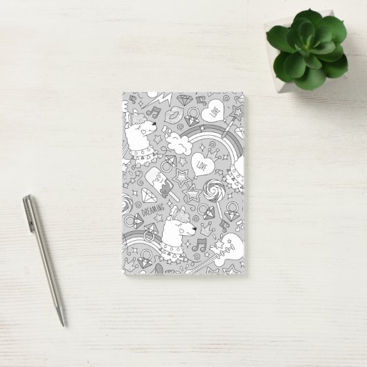 lama patroon 4 post-it® notes (Kantoor)