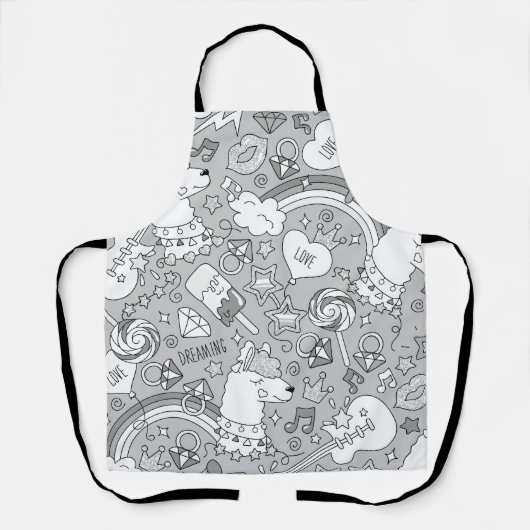 lama patroon 4 schort (Voorkant)