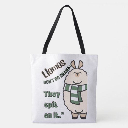 LAMA-QUOTESTIJL TOTE BAG (Voorkant)