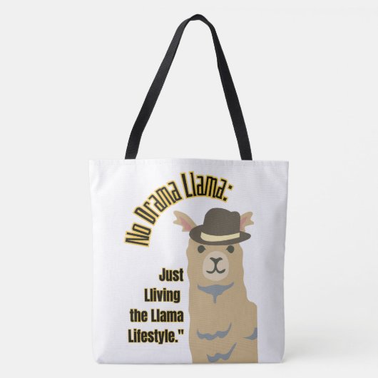 LAMA-QUOTESTIJL TOTE BAG (Voorkant)