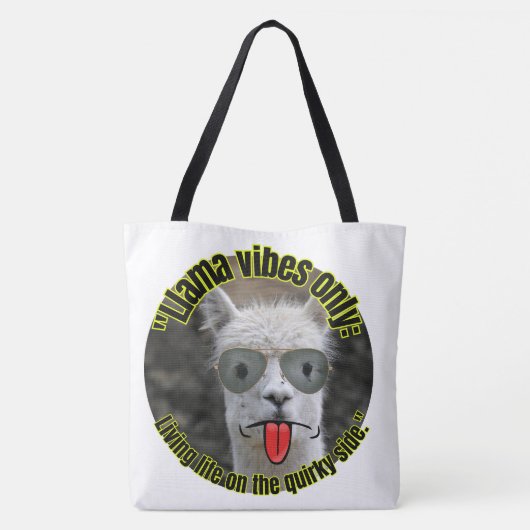 LAMA-QUOTESTIJL TOTE BAG (Achterkant)