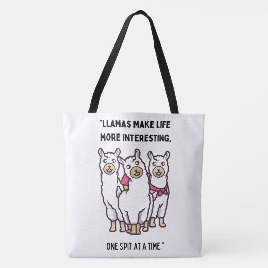 LAMA-QUOTESTIJL TOTE BAG (Voorkant)