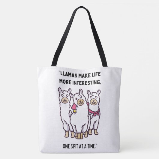 LAMA-QUOTESTIJL TOTE BAG (Achterkant)