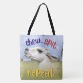 LAMA-QUOTESTIJL TOTE BAG (Voorkant)