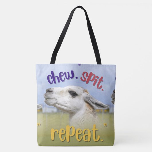 LAMA-QUOTESTIJL TOTE BAG (Voorkant)
