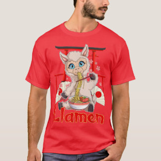 Lama Ramen Japans Anime Gift Boys Girls Offica T-shirt