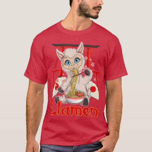 Lama Ramen Japans Anime Gift Boys Girls Offica T-shirt