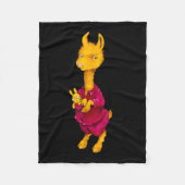 Lama Red pyjama voor kinderen Fleece Deken (Voorkant)