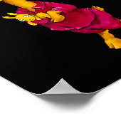 Lama Red pyjama voor kinderen Poster (Hoek)