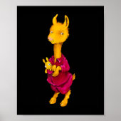 Lama Red pyjama voor kinderen Poster (Voorkant)