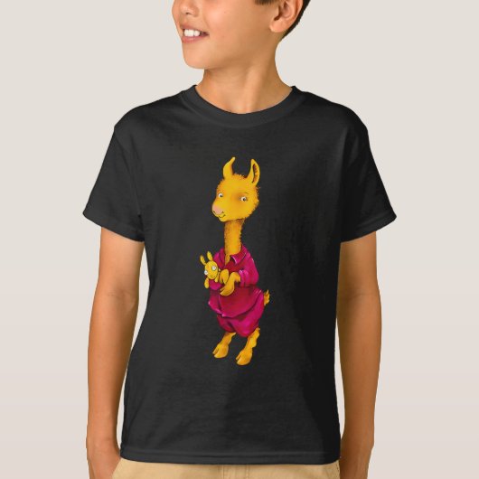 Lama Red pyjama voor kinderen T-shirt (Voorkant)