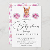 Lama Safari Animals Baby shower Uitnodiging (Voorkant / Achterkant)