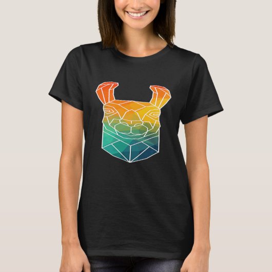 lama Silhouet Waterverf T-shirt (Voorkant)