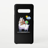 Lama Sloth Earth Funny Earth Dag Klimaatveranderin Samsung Galaxy Hoesje (Achterkant)