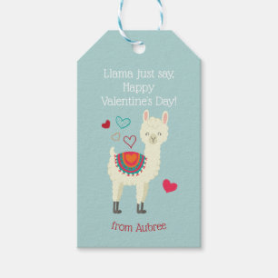 Lama Valentijnsdag Label Cadeaulabel