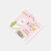 Lama verjaardagspapier servetten Alpaca Fiesta Cac (Hoek)