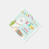 Lama verjaardagspapier servetten Alpaca Fiesta Cac (Hoek)