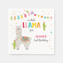 Lama verjaardagspapier servetten Alpaca Fiesta Cac