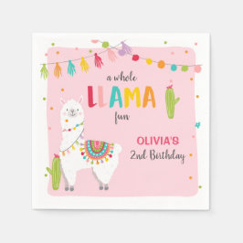 Lama verjaardagspapier servetten Alpaca Fiesta Cac
