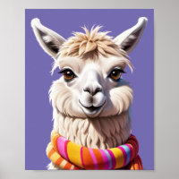 Lama Wrapped in Warmth: Scarf Edition
