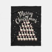 Lama Xmas Tree Llamas Kerstboom Tanktop 1 Fleece Deken (Voorkant)