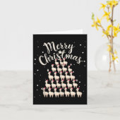 Lama Xmas Tree Llamas Kerstboom Tanktop 1 Kaart (Gele Bloem)