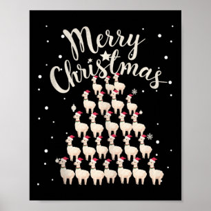 Lama Xmas Tree Llamas Kerstboom Tanktop 1 Poster
