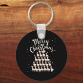 Lama Xmas Tree Llamas Kerstboom Tanktop 1 Sleutelhanger (Voorkant)