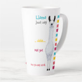 Lama zegt gewoon.. Ssst... Funny Latte Mok (Rechterhoek)