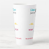 Lama zegt gewoon.. Ssst... Funny Latte Mok (Voorkant)