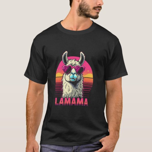 LAMAMA Grappig lama ontwerp T-shirt (Voorkant)