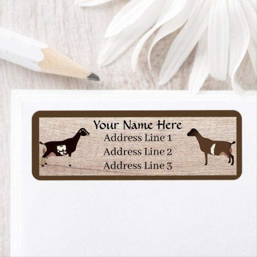 LaMancha Dairy Goat Retouradres Label (Insitu)