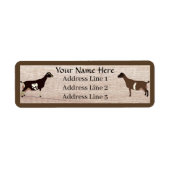 LaMancha Dairy Goat Retouradres Label (Voorkant)