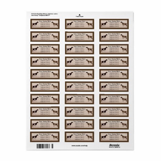 LaMancha Dairy Goat Retouradres Label (Full Sheet)