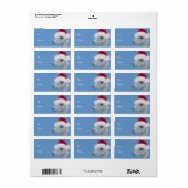 LaMancha Goat Santa Goat met kerstcadeauLabel Etiket (Full Sheet)