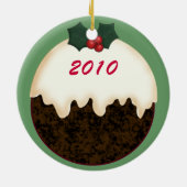 LaMancha Goat Santa Hat-kerstversiering Keramisch Ornament (Achterkant)