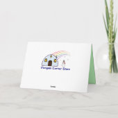 Lamantijn in Kerstmanhoed en Sjaal Seizoensgroeten Feestdagen Kaart (Achterkant)