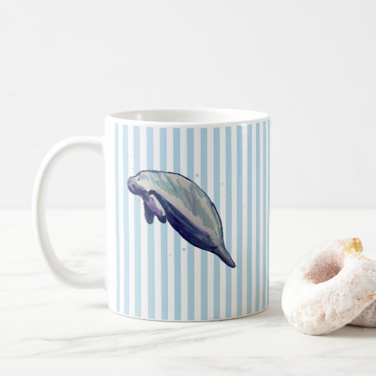 Lamantijn Schildering Streep Florida Springs Koffiemok (Met donut)